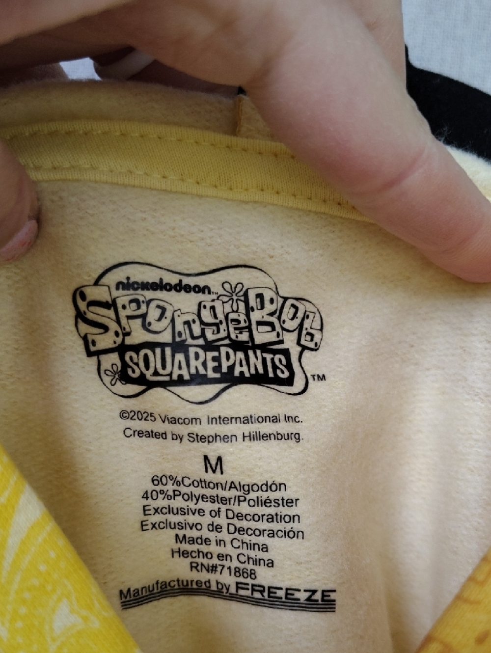 Yellow SpongeBob Graphic Hoodie Sweatshirt - Men - Picture 2 of 6